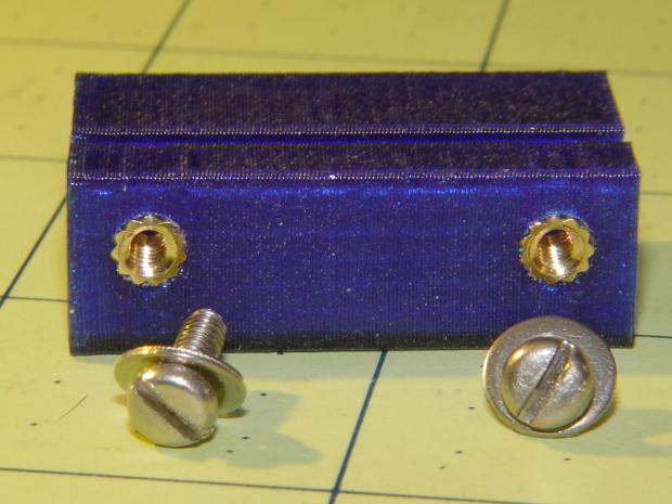Refrigerator Drawer Strut Tab - knurled inserts