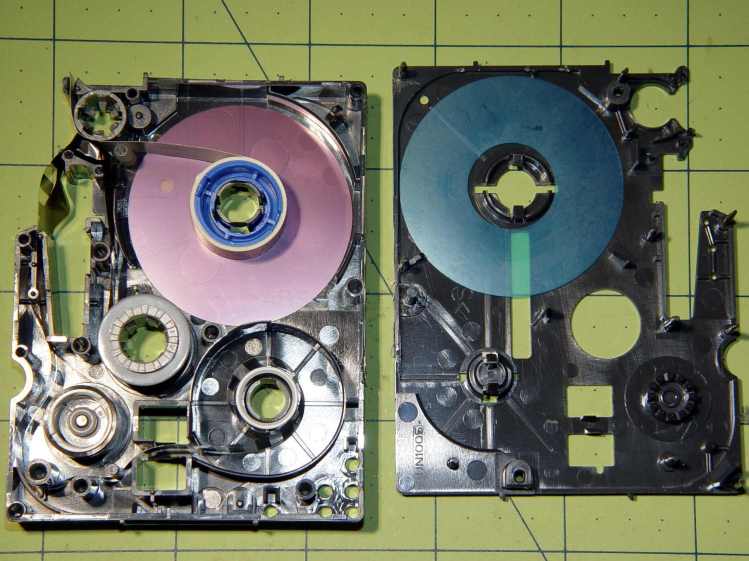 Brother P-Touch TZ tape cartridge - disassembled