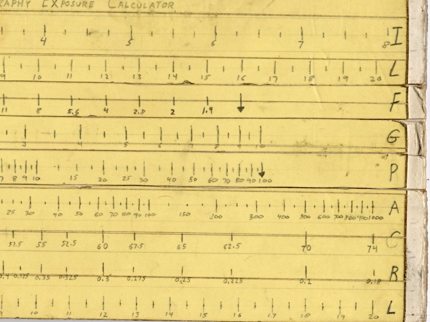 Macrophotography Exposure Calculator - front - detail