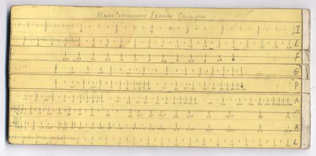 Macrophotography Exposure Calculator - front