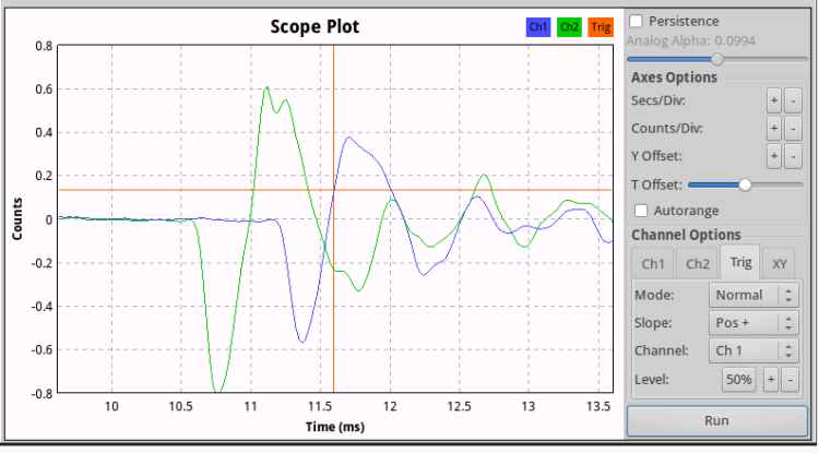 SoundTech CM-1000 mics - 200 mm OC - Right pulse