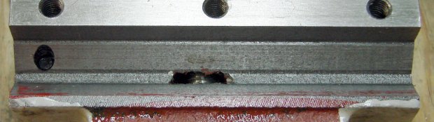 LMS Mini-lathe - carriage V way - detail