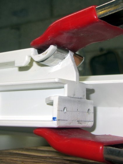 Refrigerator strut - clamped glue joint