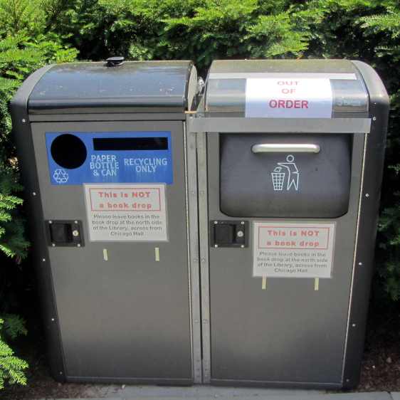 Vassar Library - Broken Trash Can 3