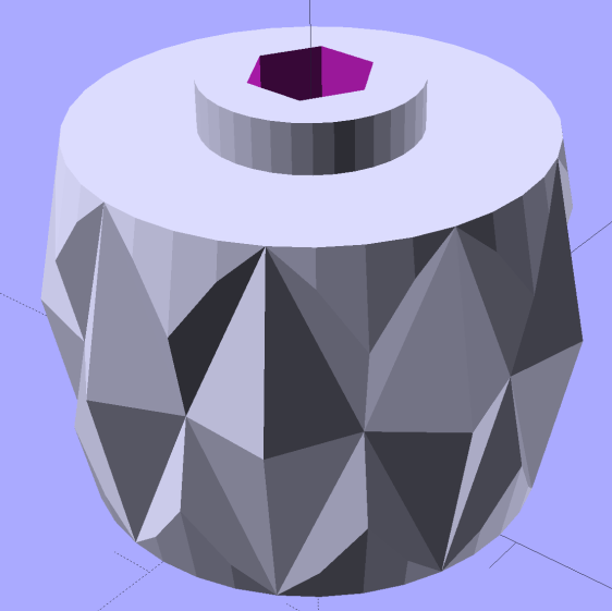 LMS Mini-lathe cover screw knob - solid model
