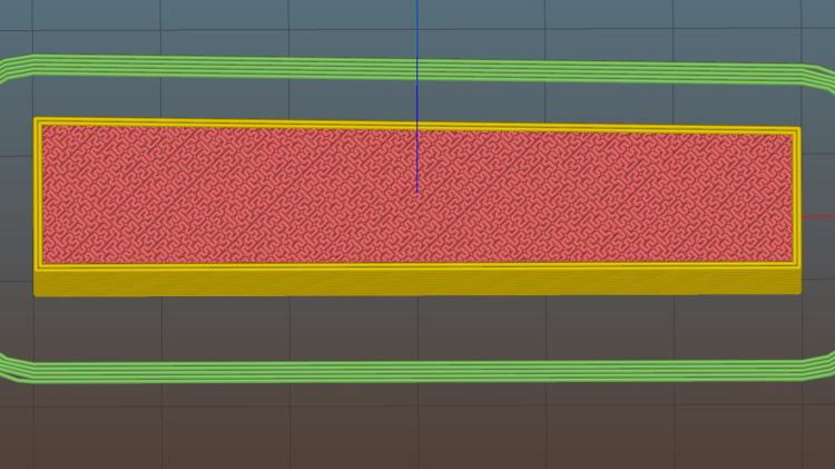 LMS Mini-lathe cover support shim - Slic3r preview