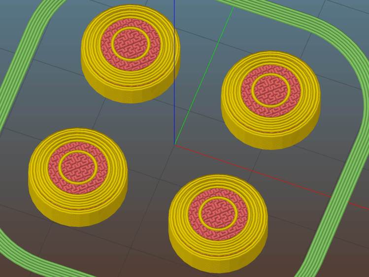 PTT Button Cap - Slic3r preview