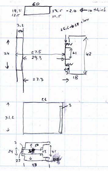 Cover to Shaft spacing doodles