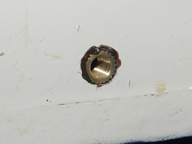 LMS mini-lathe - insert epoxied