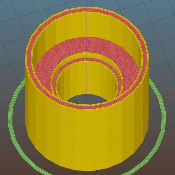 LMS Mini-lathe cover shaft shield - Slic3r preview