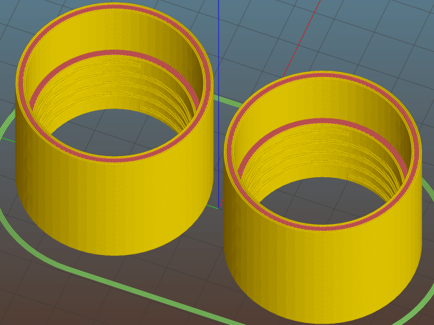 Vacuum Hose Fittings - hose to 1 inch PVC fitting - Slic3r pair