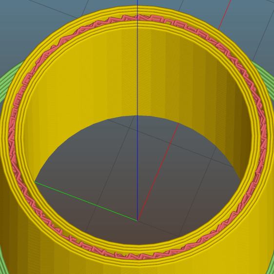 Dust Brush Adapter - Snout infill - Slic3r preview