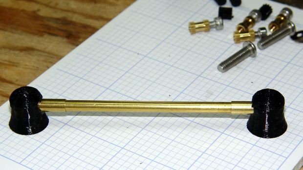 Black PETG Plate Caps - brass tube alignment