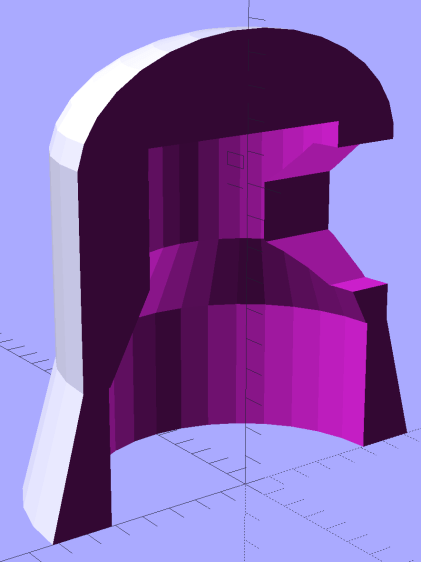Vacuum Tube Lights - thin cap solid model - section
