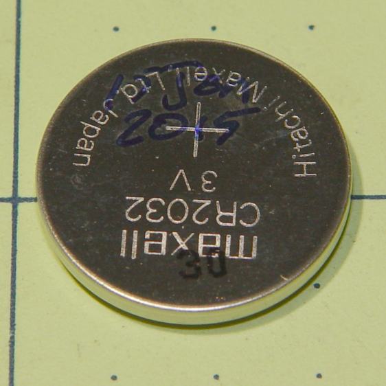 Maxell CR2032 lithium cell - 22 month life
