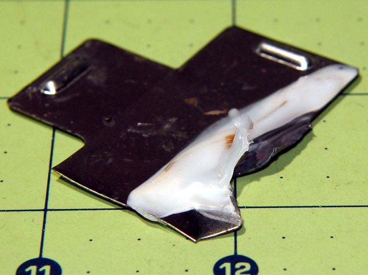 Cast iron pan electrolysis - anode rear