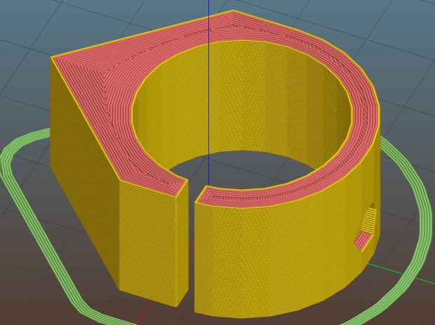 Octal base compression clamp - Slic3r preview