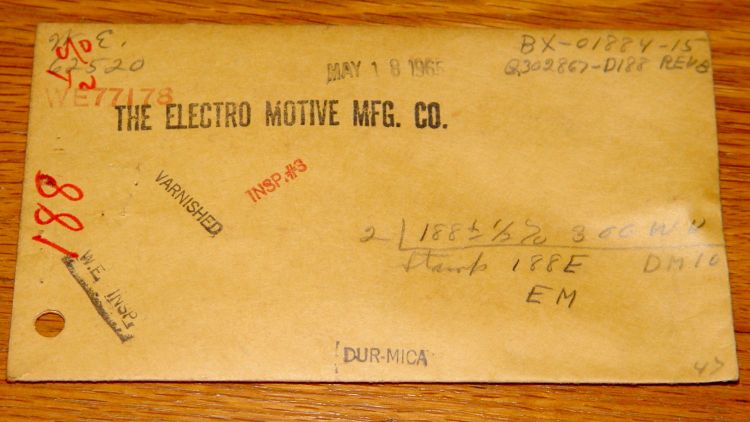 Silver-mica capacitor - 188 pF 0.5 pct - envelope