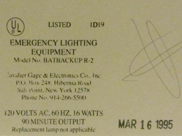 Exit Sign - Manufacturing date