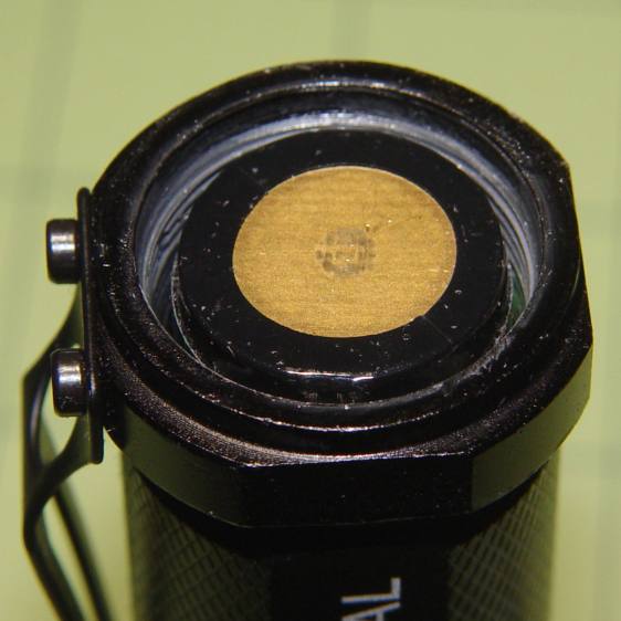 J5 V2 Flashlight - negative cell terminal