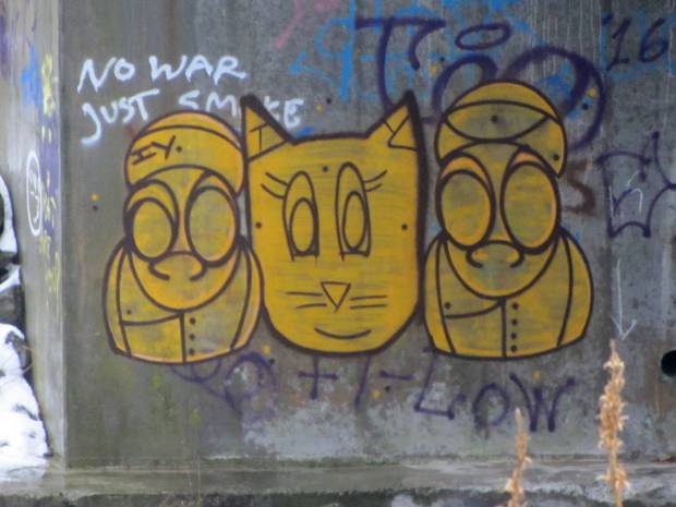 Red Oaks Mill Dam 2016-12-18 - graffiti