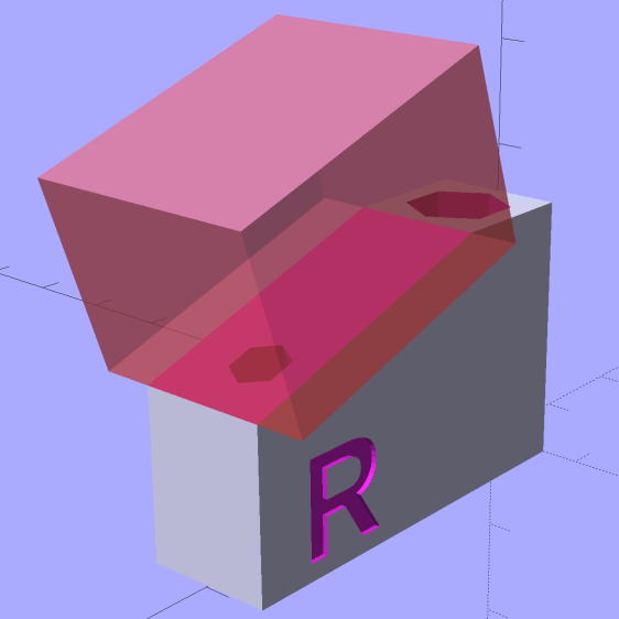 Kitchen Light Bracket - angled - Slic3r preview