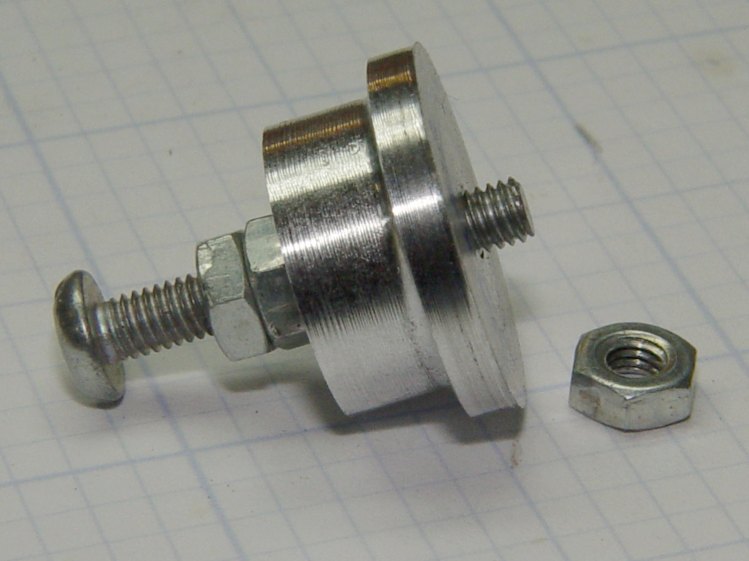 Screw cutting fixture - M3x0.5 aluminum - side view