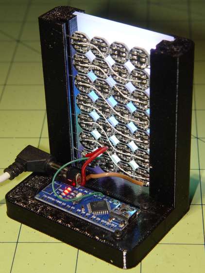 WS2812 array test fixture - rear