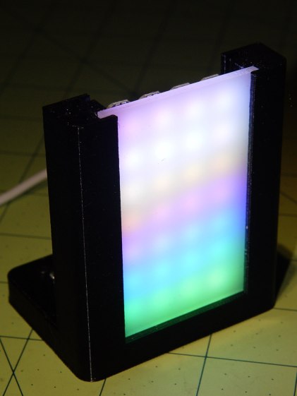 WS2812 array test fixture - front flash