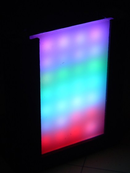 WS2812 array test fixture - front dark