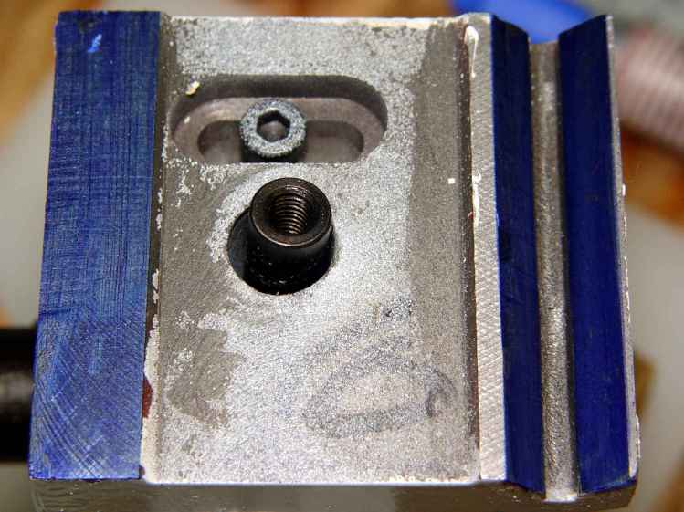 Tailstock way repair - blue Sharpie