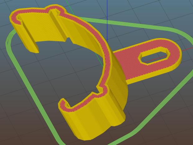Fender Clip - Slic3r preview