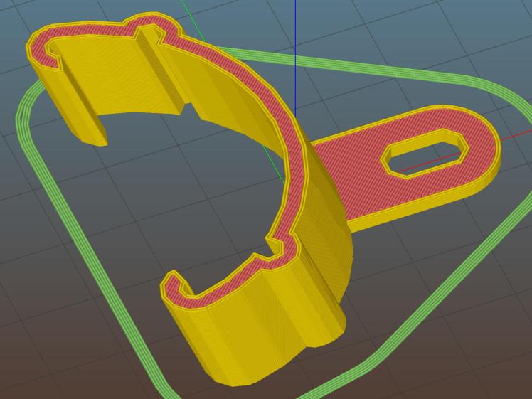 Fender Clip - Slic3r preview