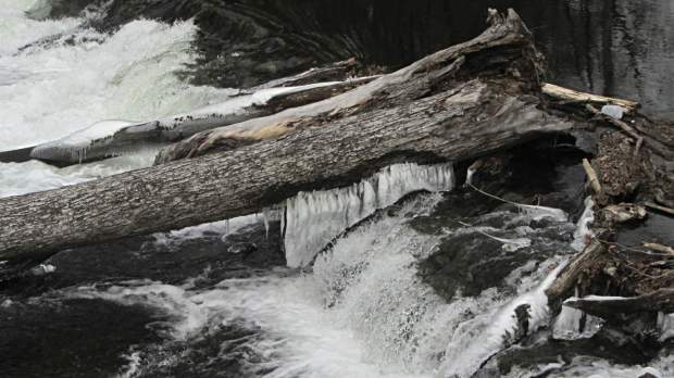 Red Oaks Mill Dam - ice formation