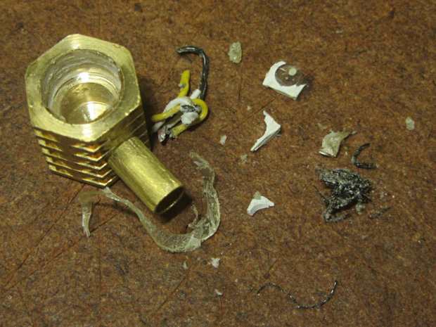 Failed WS2812 LED - debris