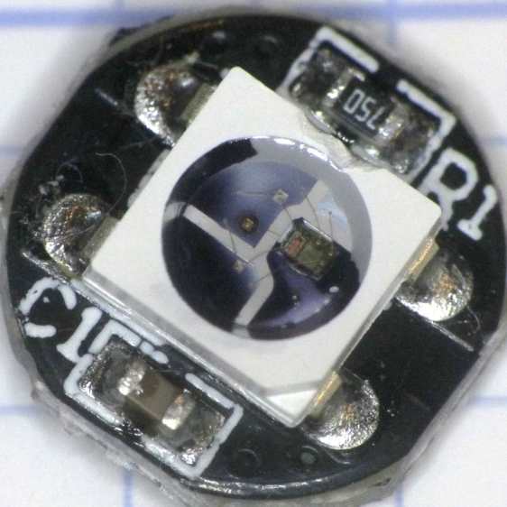 Failed WS2812 LED - leak view 1