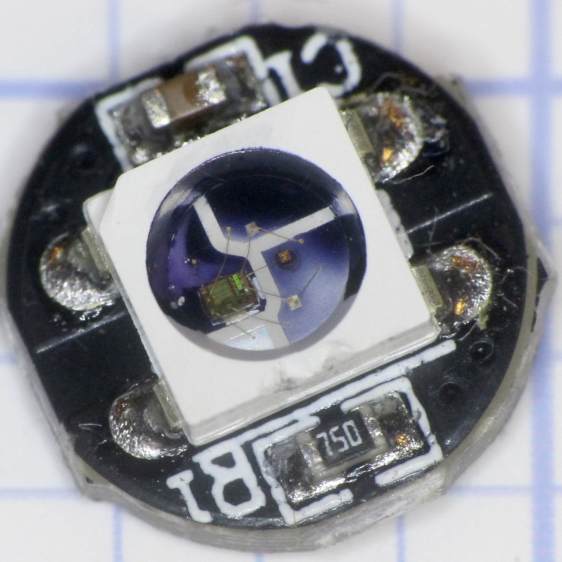 Failed WS2812 LED - leak view 2