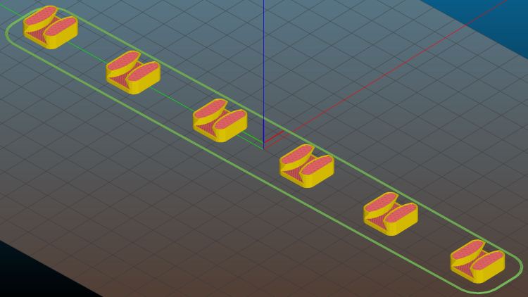LED Cable Clips - Slic3r - sequential print