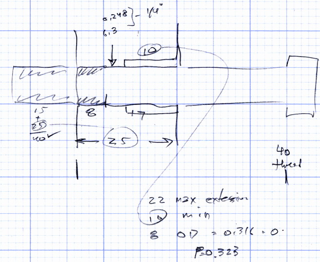 LMS Carriage Stop - spring counterbore doodle