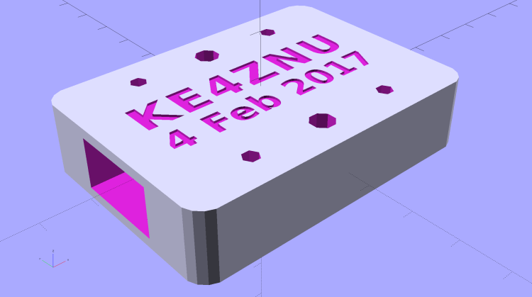 USB Gooseneck Connector Mount - solid model - overview