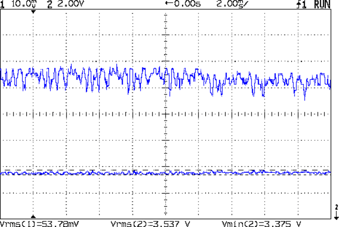 WS2812 4x7 array - 200 mA VCC - all on