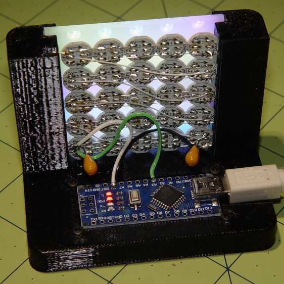 SK2812RGBW test fixture - rear