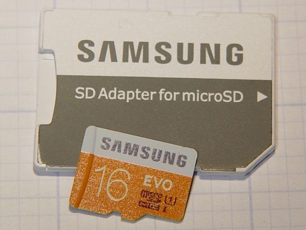 Samsung 16 GB Evo MicroSD card