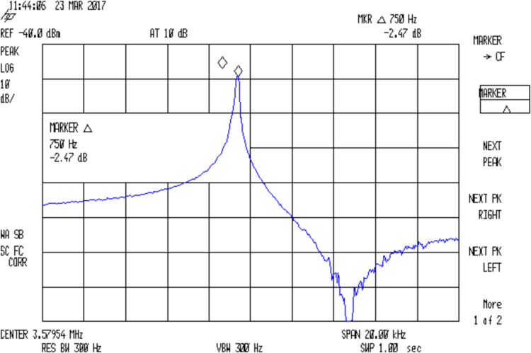 Quartz 3.57954 MHz - 36.4pF