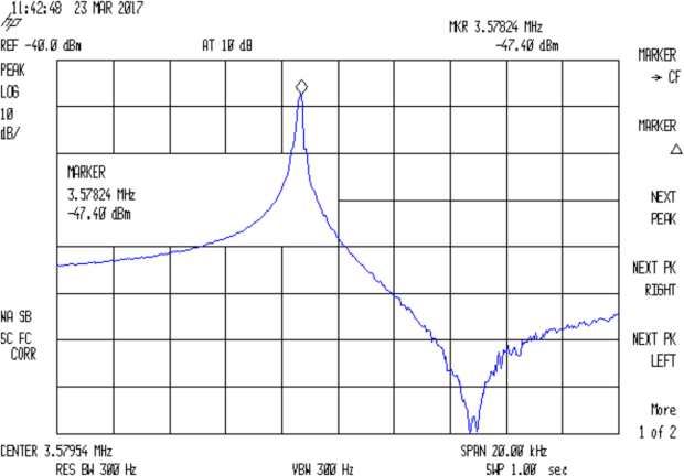 Quartz 3.57954 MHz - no cap