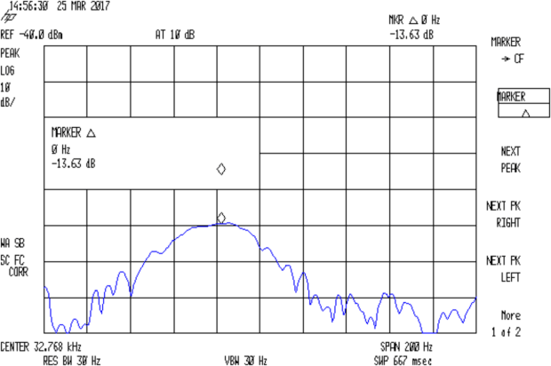 Quartz Resonator 32.764-5 no cap delta