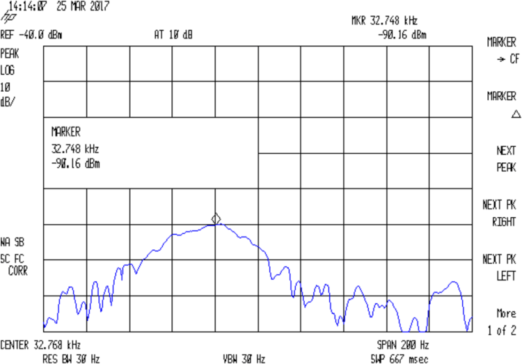 Quartz Resonator 32.764 kHz - 34.6 pF