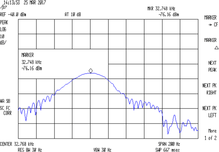 Quartz Resonator 32.765 kHz - 34.6 pF
