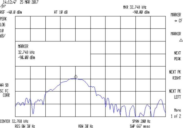 Quartz Resonator 32.765 kHz - no cap