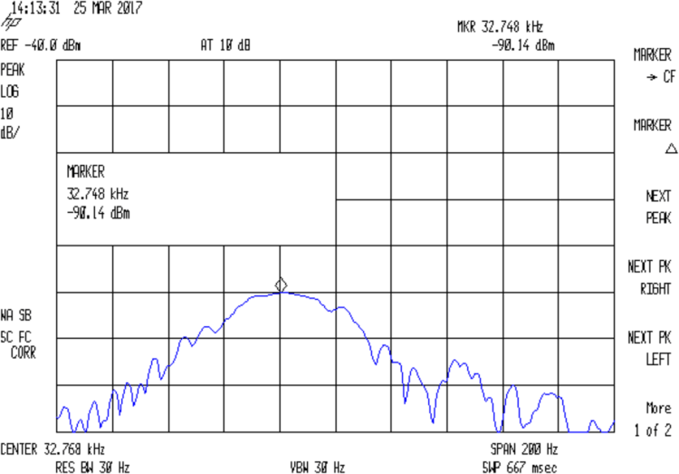 Quartz Resonator 32.766 kHz - 34.6 pF